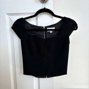 Vintage Tailored Cap Sleeve Top
